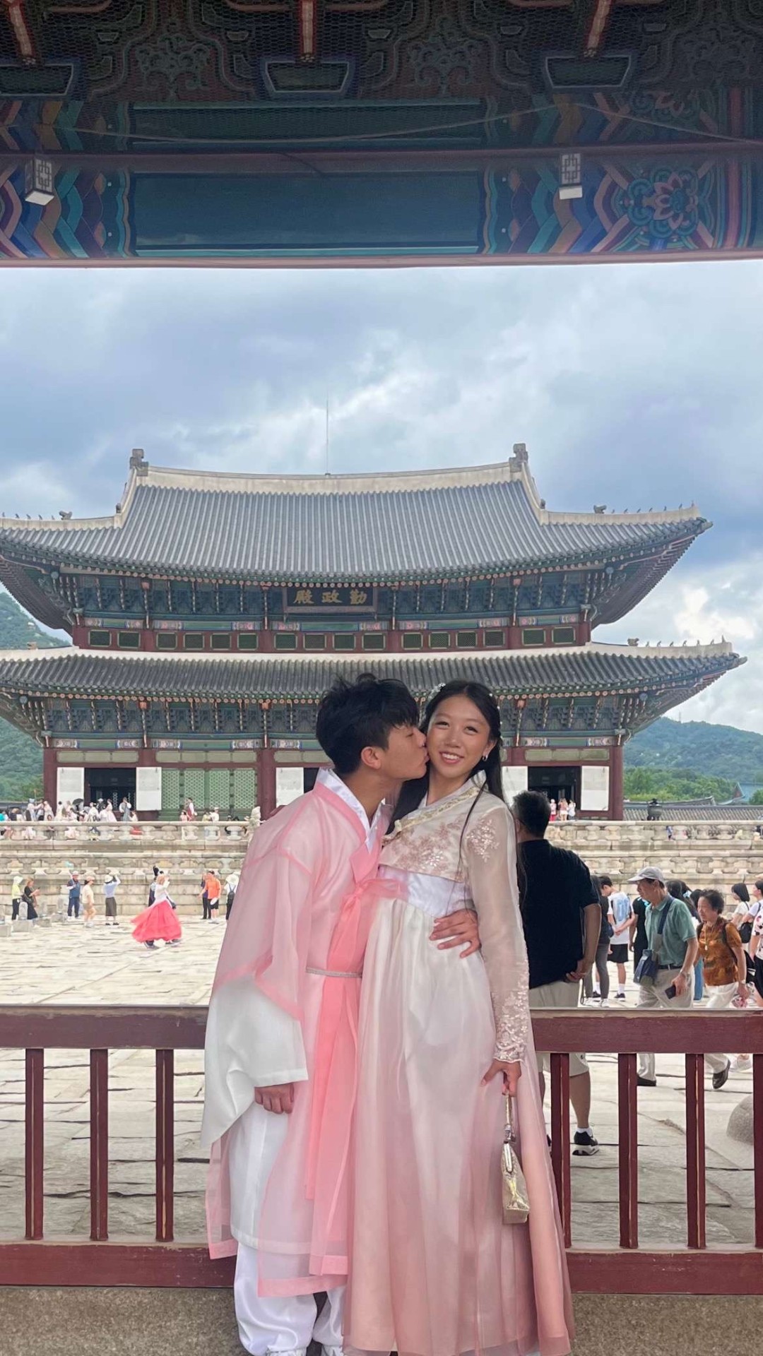 Us in hanbok at the palace